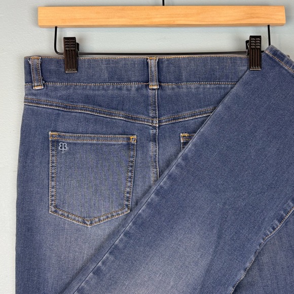 Betabrand Denim - Betabrand Womens Small Petite Blue Yoga Stretch Denim Straight Leg Jeans Pants